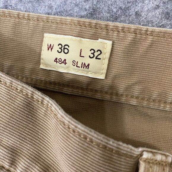 J Crew 484 Slim Corduroy Pants Mens‎ 36x31.25 Brown Retro Comfort -SIZE NOTE - Picture 6 of 11
